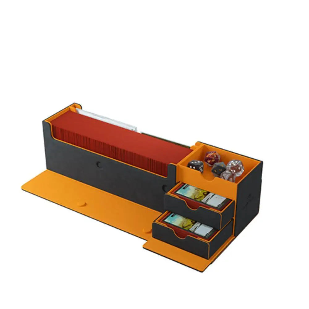 Gamegenic Cards’ Lair 400+ Convertible Deckbox - Black/Orange - Card Games