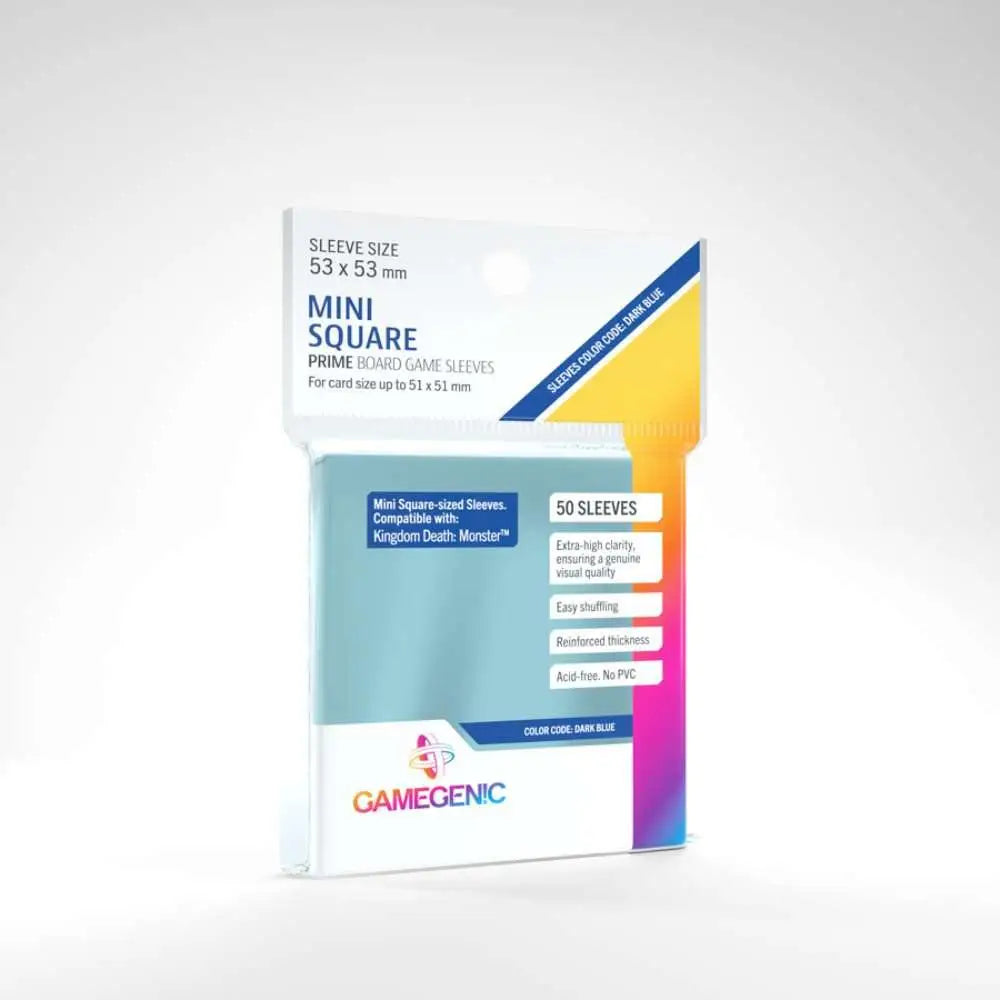 Gamegenic Clear Board Game Sleeves - 53 x 53mm (50 sleeves) (FFG Code Dark Blue) - Board Games