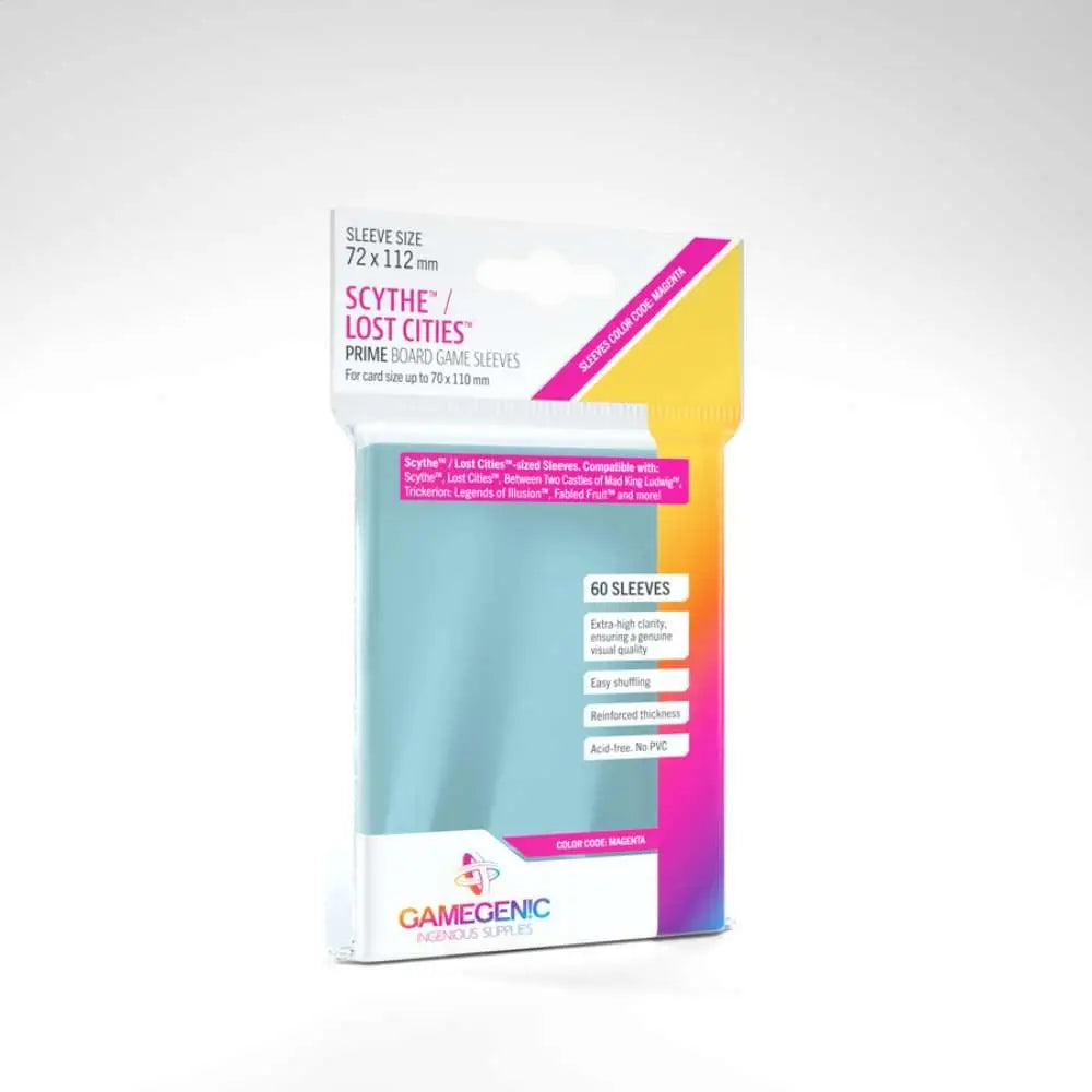 Gamegenic Clear Board Game Sleeves - 72 x 112mm (60 sleeves) (FFG Code Magenta) - Board Games