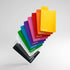 Gamegenic flex card dividers displaying a vibrant array of colorful sleek plastic card holders for organizing cards