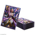 Purple and gold Gamegenic Magic the Gathering Reality Fracture card sleeves featuring detailed fantasy artwork of multiple figures