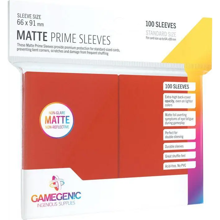 Gamegenic: Sleeves - Red Matte Prime Gamegenic: Sleeves - Red Matte Prime