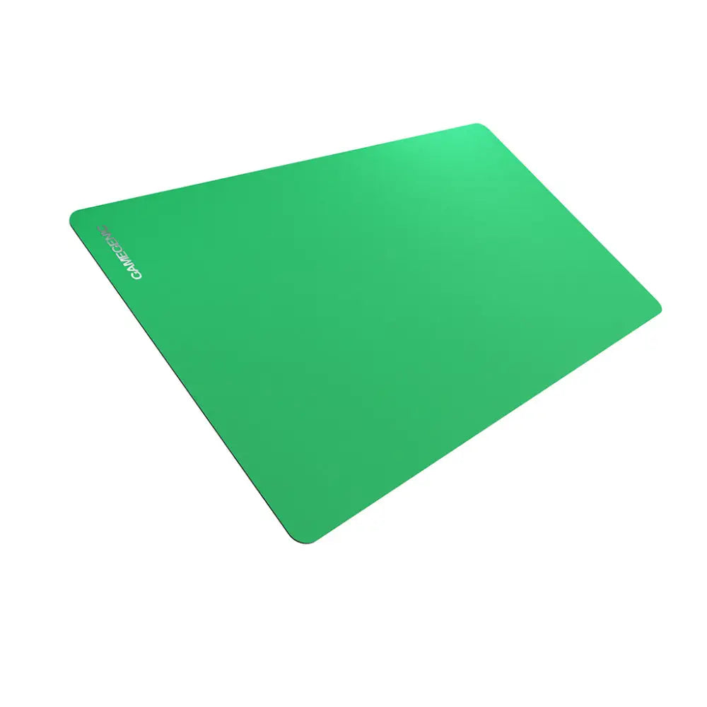 Gamegenic Prime playmat solid green rectangular mat with rounded corners and subtle gradient finish for gaming use