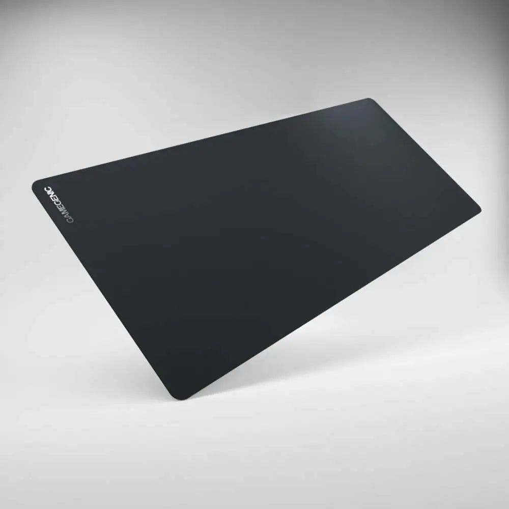 Black rectangular gaming mousepad with smooth matte finish and subtle corner branding gamegenic prime playmat xl