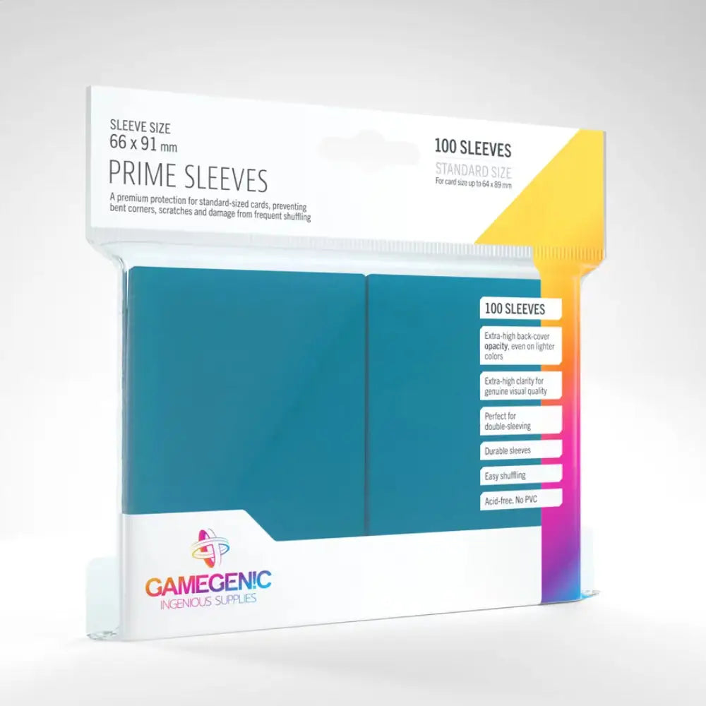 Gamegenic Prime Sleeves Standard 66mm x 91mm (100) - Blue - Card Games