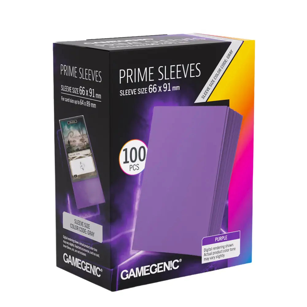 Gamegenic Prime Sleeves Standard 66mm x 91mm (100) - Purple - Card Games