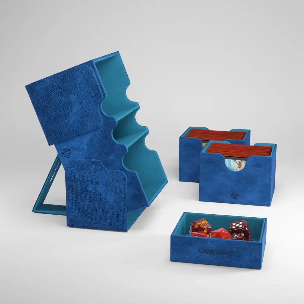Gamegenic Stronghold 200+ XL Convertible Deckbox - Blue - Card Games