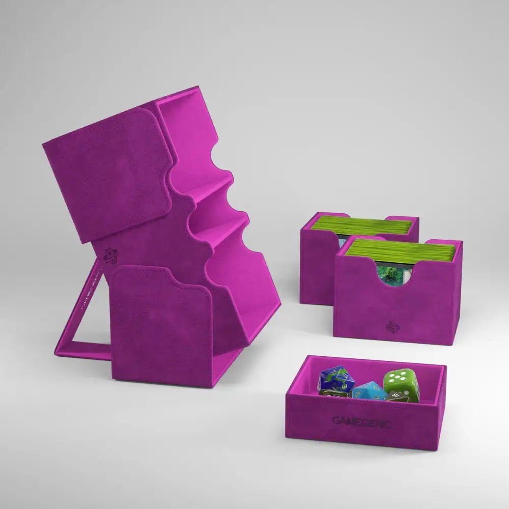 Gamegenic Stronghold 200+ XL Convertible Deckbox - Purple - Card Games