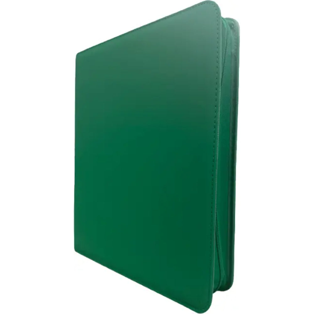 Gaming Card Zippered Toploader Binder 9-Pocket - Green - Card Games