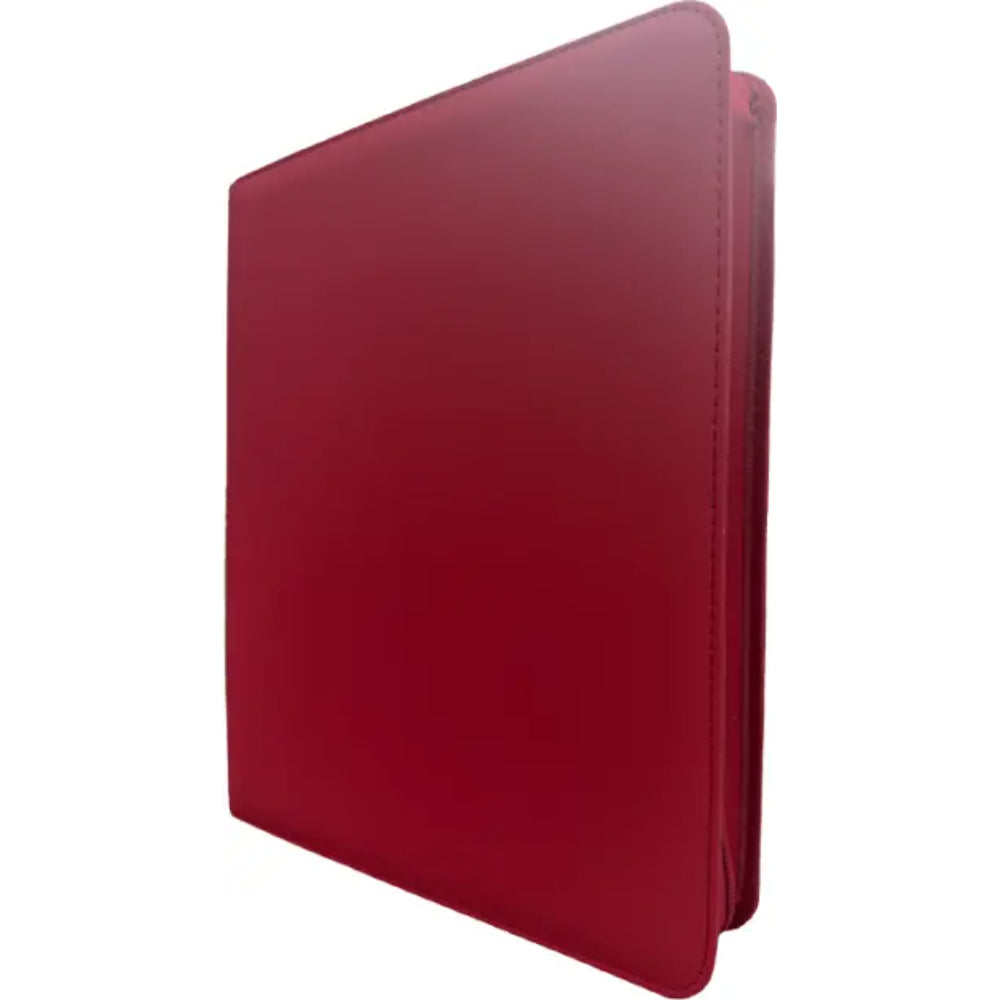 Gaming Card Zippered Toploader Binder 9-Pocket - Red - Card Games