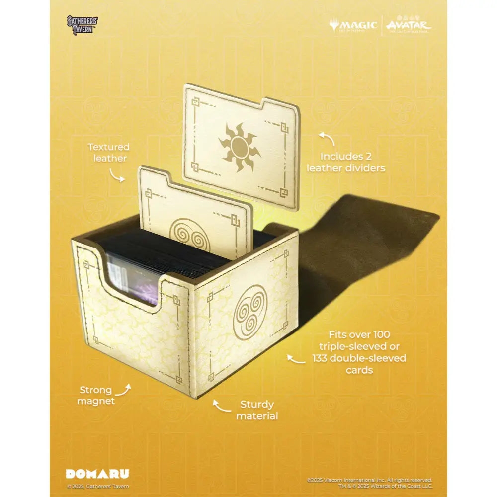 Gatherers’ Tavern MTG Avatar the Last Airbender DOMARU Deckbox - Air - Card Games