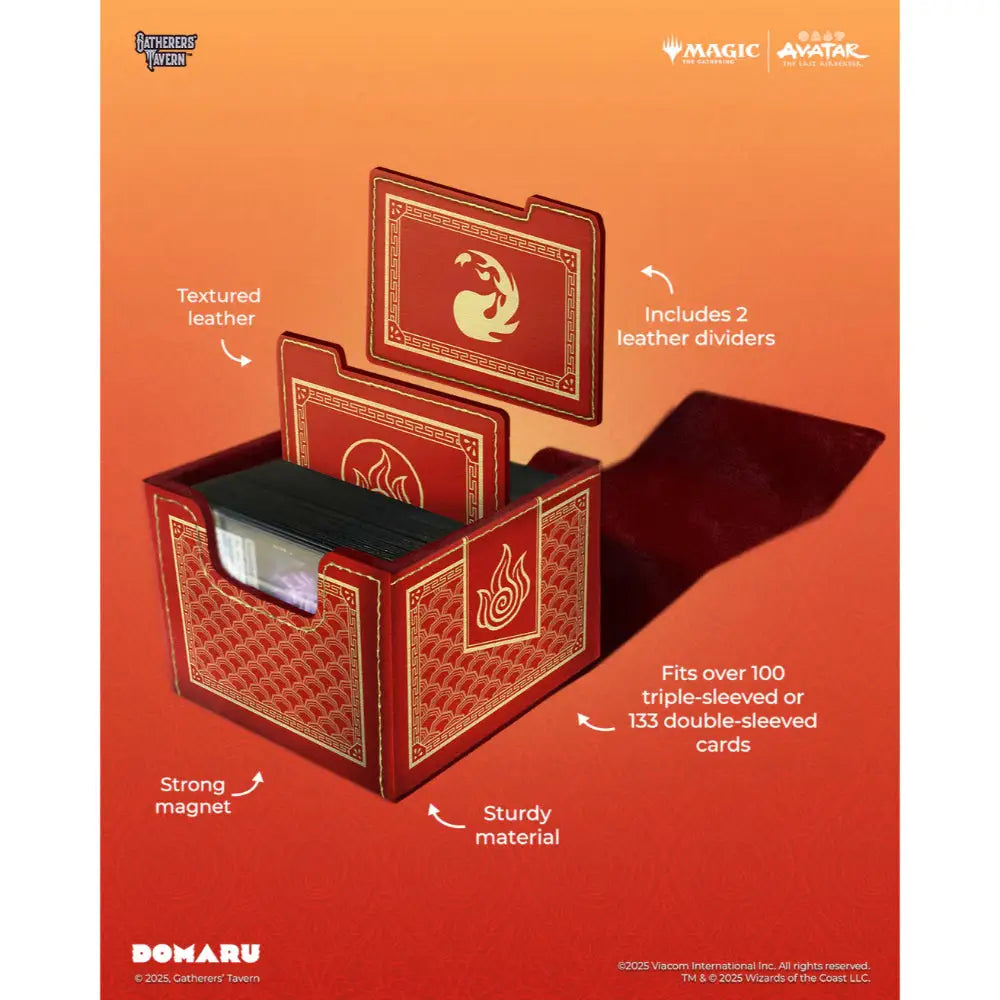 Gatherers’ Tavern MTG Avatar the Last Airbender DOMARU Deckbox - Fire - Card Games