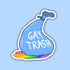 Gay Trash Sticker - Blue - Toys & Gifts