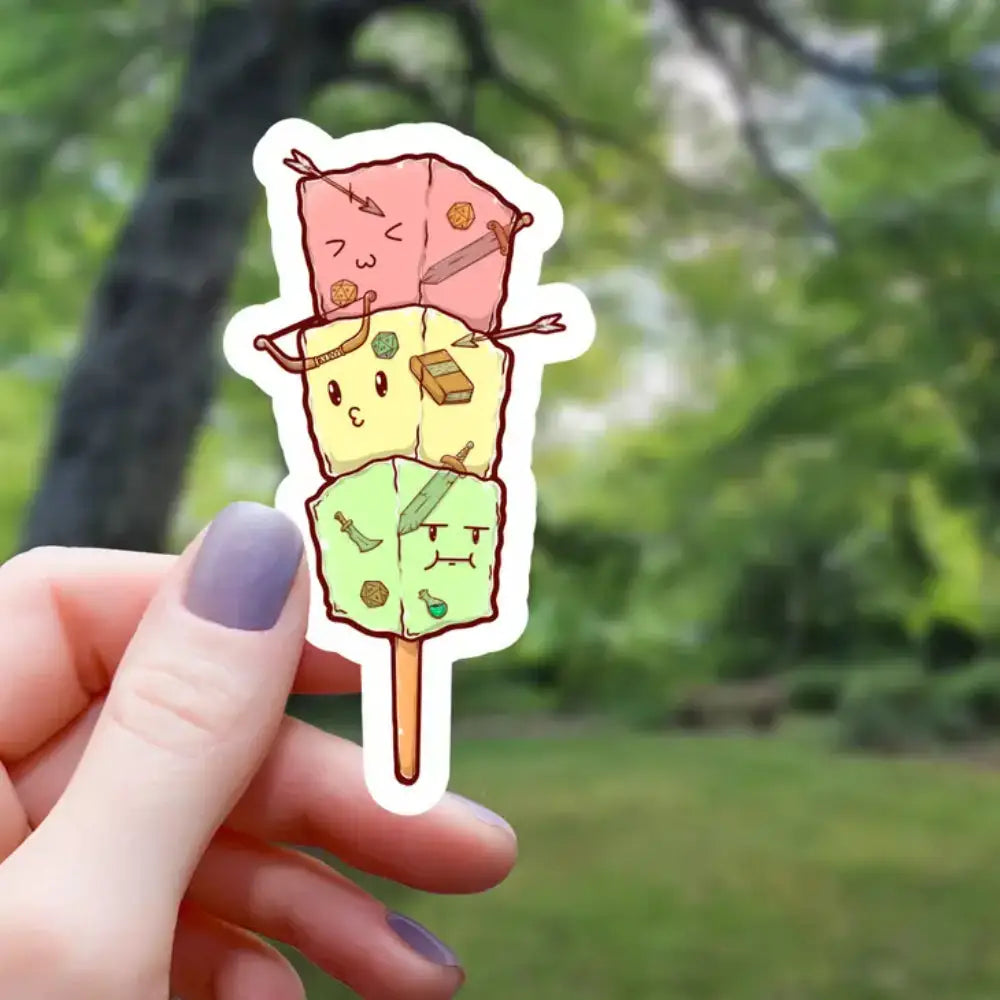 Gelatinous Cube Dango Sticker - Gifts
