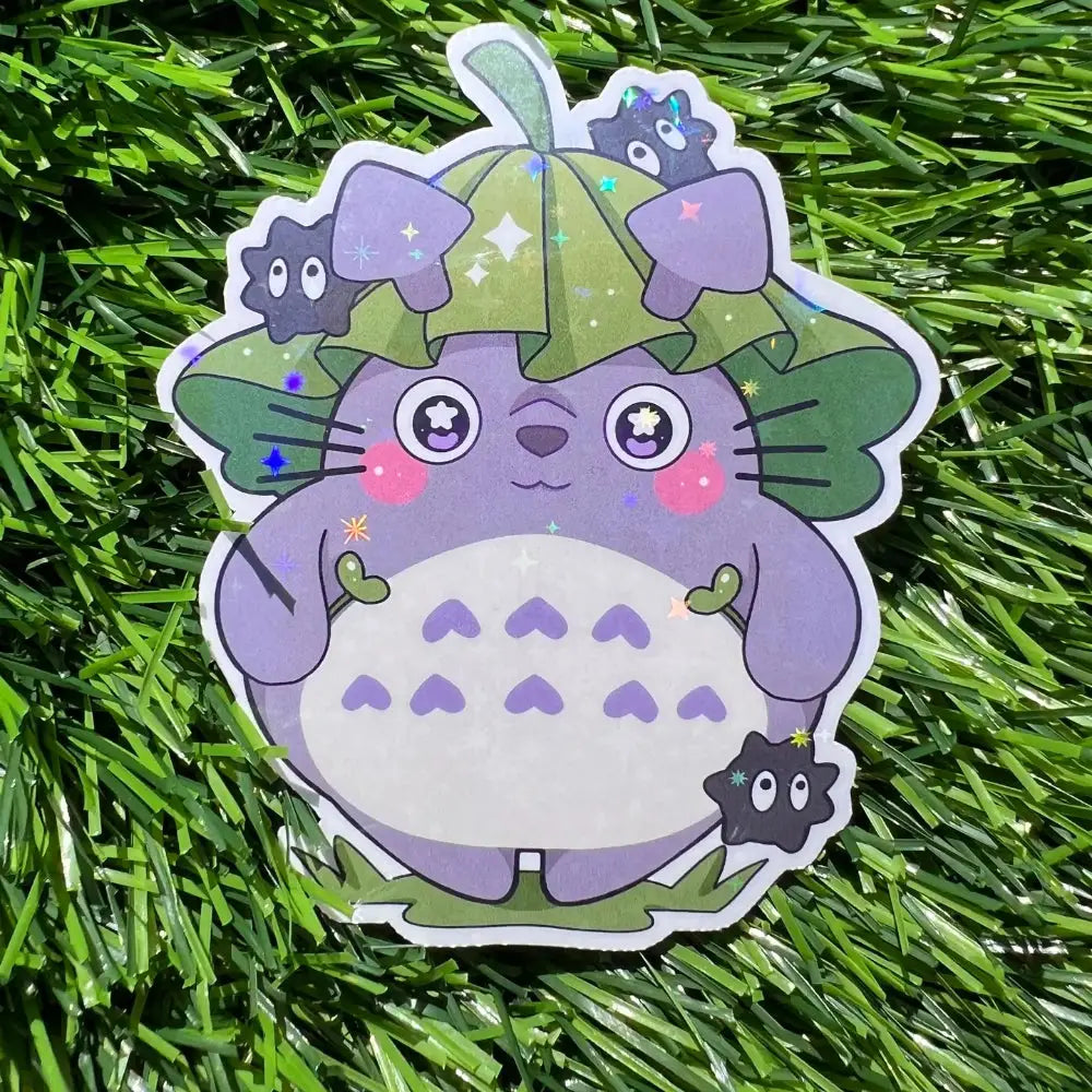 Ghibli Spring Totoro Holographic Sticker - Gifts