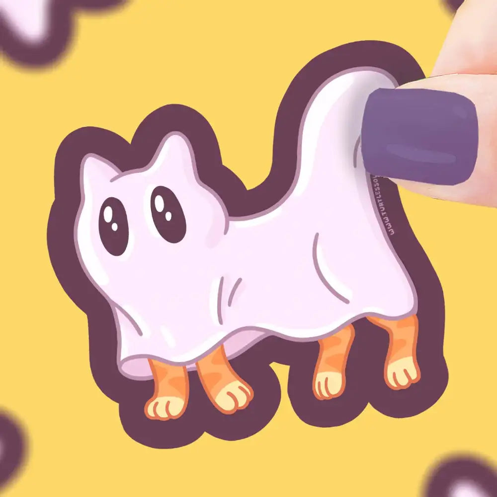 Ghost Kitty Sticker - Gifts