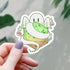 Ghost Wrapped Around D20 Sticker - Gifts