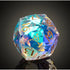 Glass Spindown D20 Die Rounded Rainbow Prism