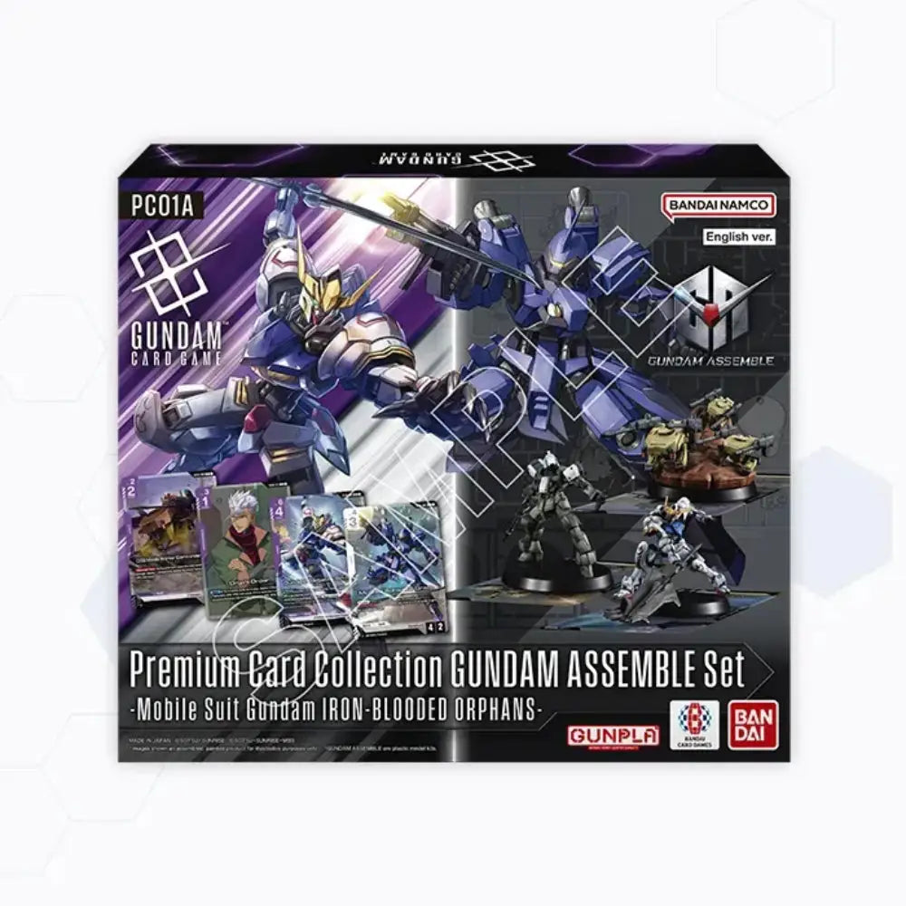 Gundam Assemble Miniatures Game + Gundam Card Game Premium Combo Set Mobile Suit Gundam Iron-Blooded Orphans