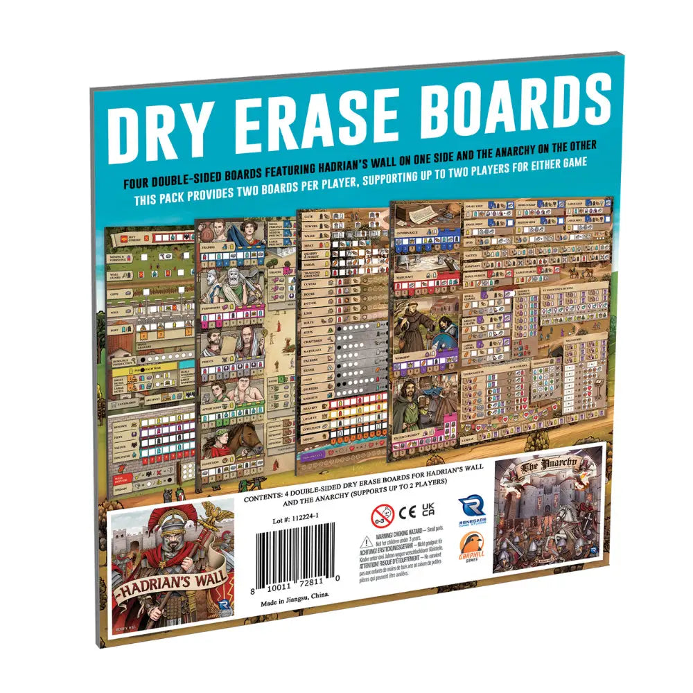 Hadrian’s Wall and The Anarchy Dry Erase Boards - Board Games