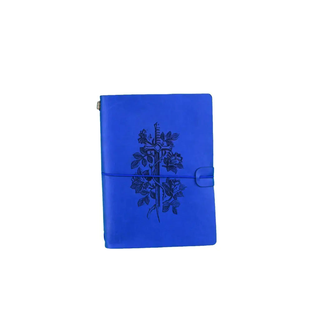 Hrothgar’s Hoard RPG Character Journal - Blue / Sword & Rose - Gifts