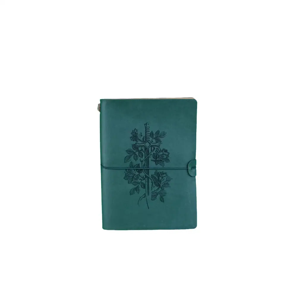 Hrothgar’s Hoard RPG Character Journal - Green / Sword & Rose - Gifts