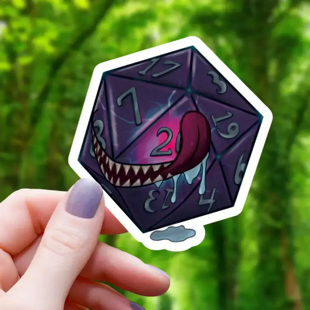 Hungry Mimic D20 Sticker - Gifts