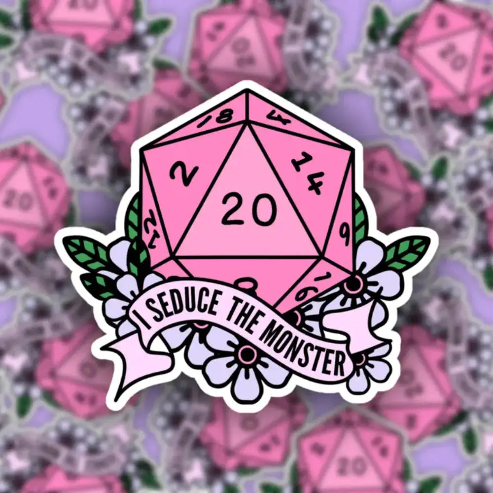 I Seduce the Monster D20 Sticker - Gifts