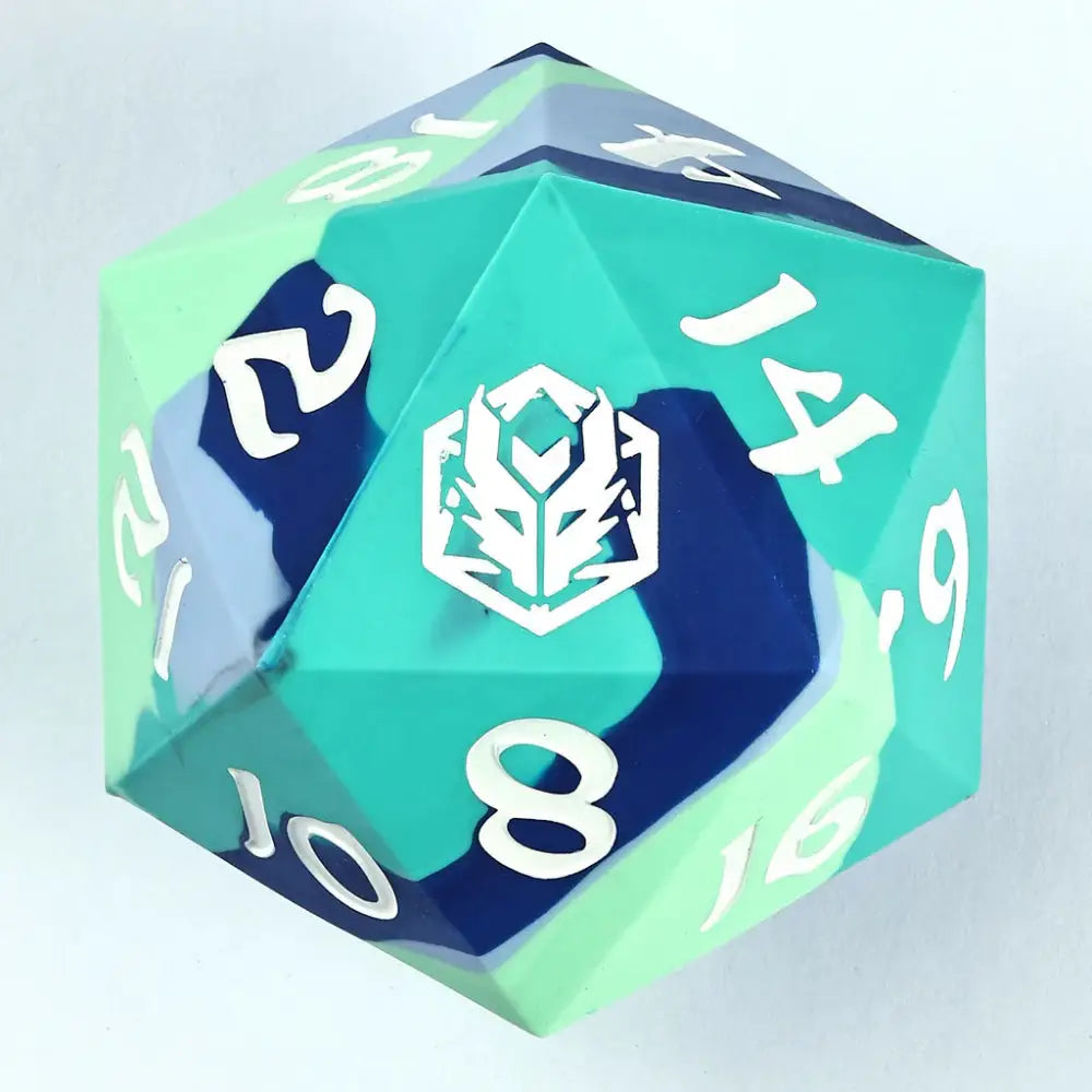 Ice Ball 55mm Silicone D20 Die - Dice & Dice Supplies