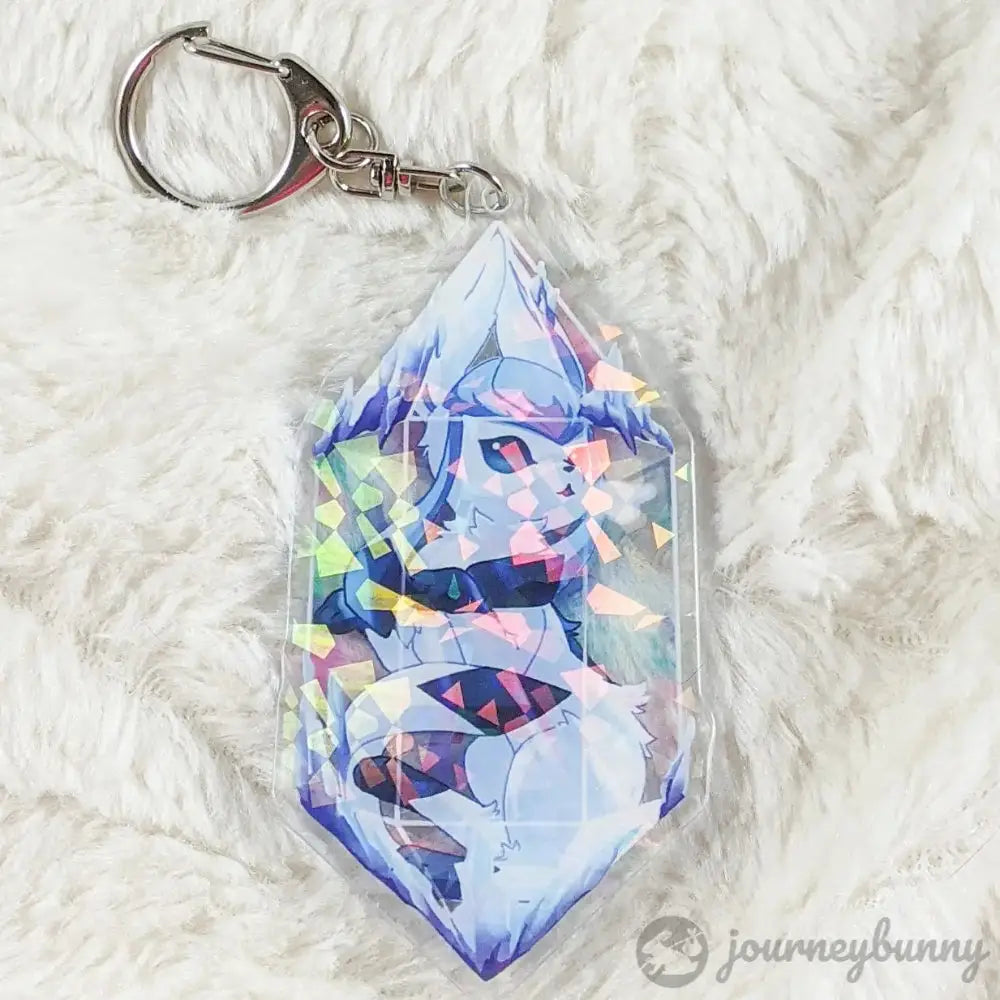 Ice Evolution Crystal Holographic Acrylic Keychain - Toys & Gifts