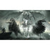 Judgement playmat featuring a grim reaper with skeletal form wielding a scythe riding a spectral horse through stormy skies