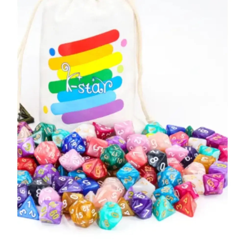 K-Star Mystery Pearl Polyhedral Dice Pack (100+) - Dice & Dice Supplies