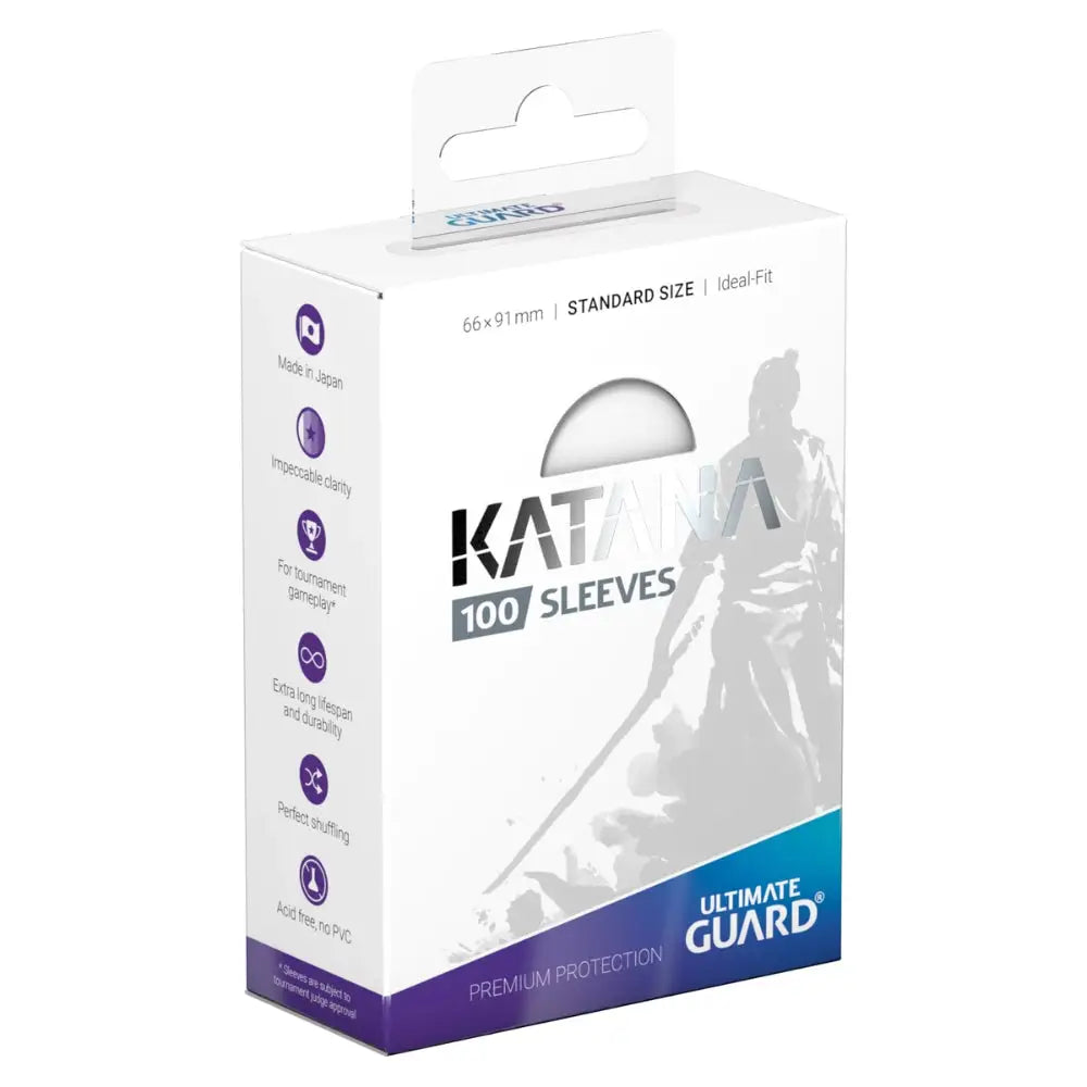 Katana Gloss Sleeves Box (100) - Clear - Card Games