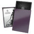 Purple matte-finish ultimate guard card protector with textured black interior and branded logo in katana sleeves box 100