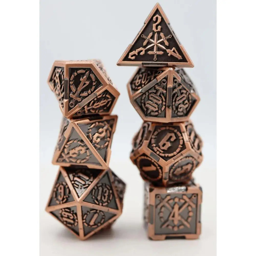 King Arthur’s Sword Metal Polyhedral (D&D) Dice Set (7) - Dice & Dice Supplies