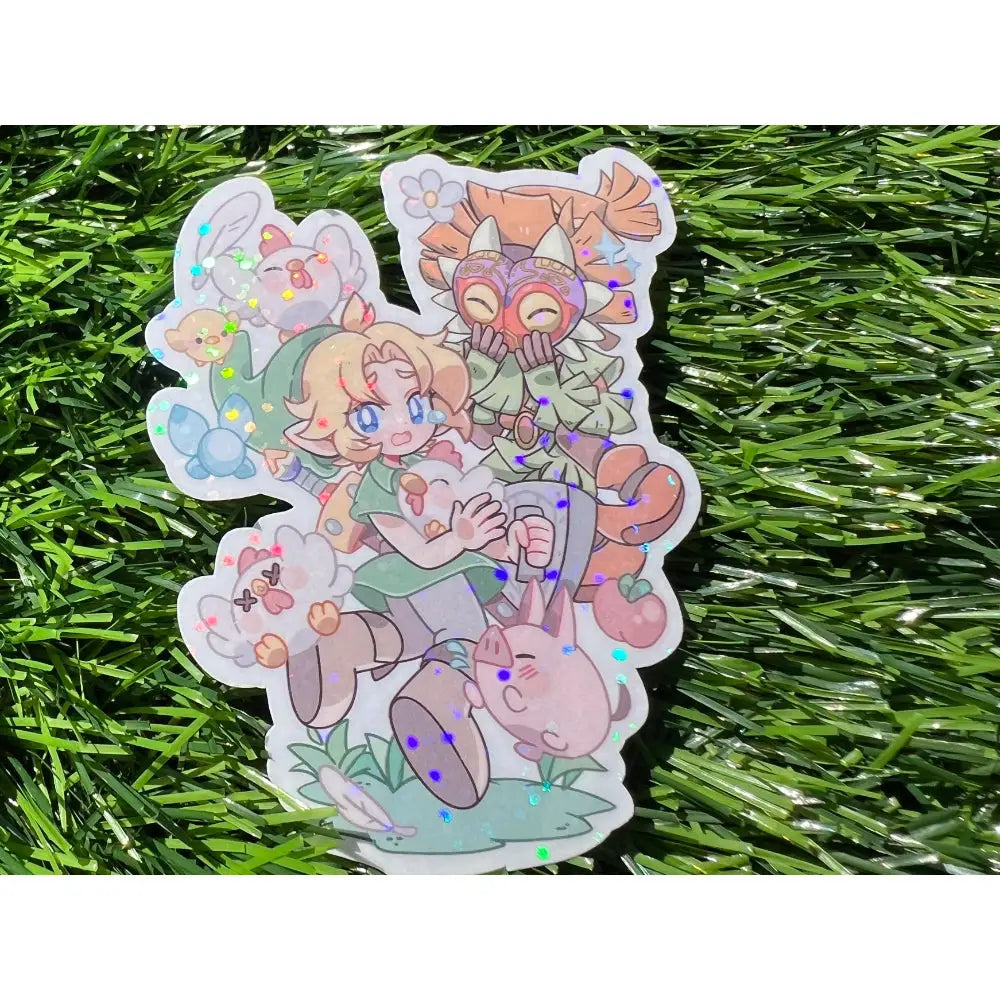 Link & Mask Holographic Sticker - Gifts