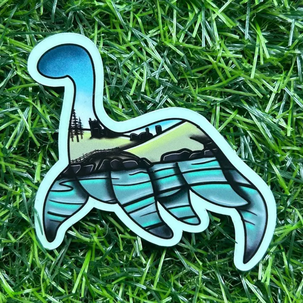 Loch Ness Monster Scene Sticker
