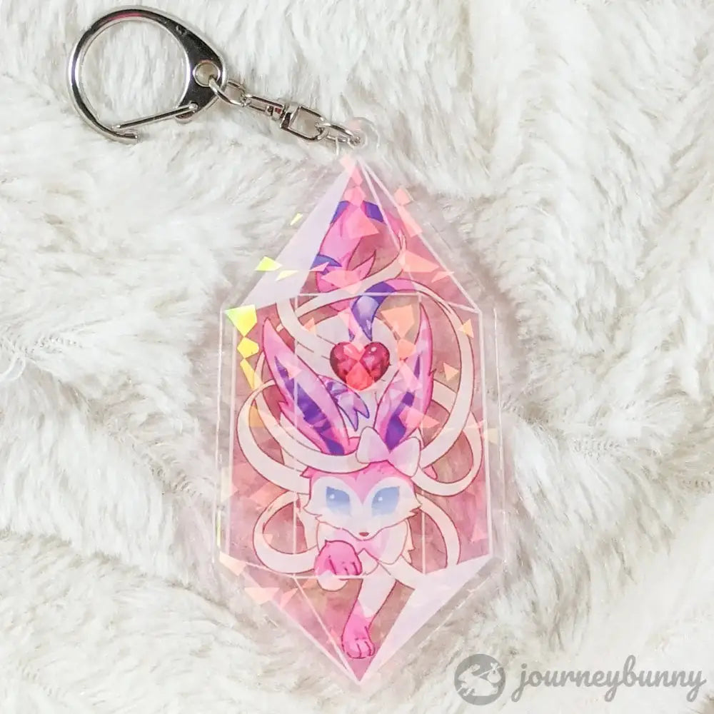 Love Evolution Crystal Holographic Acrylic Keychain - Gifts