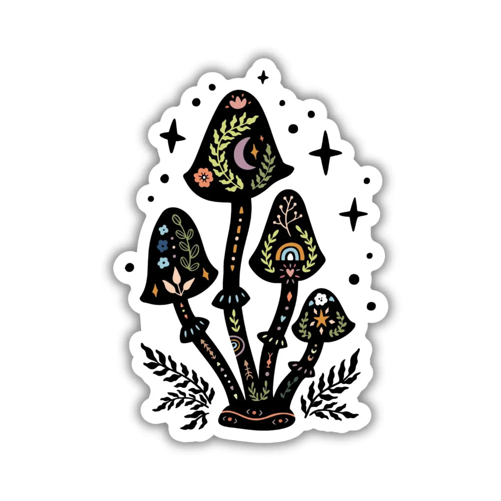 Magic Boho Pointy Mushrooms Sticker - Gifts