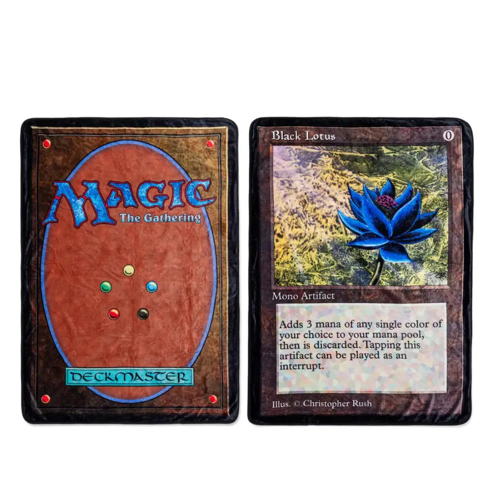 Magic: The Gathering Black Lotus Card Fleece Throw Blanket - Gifts