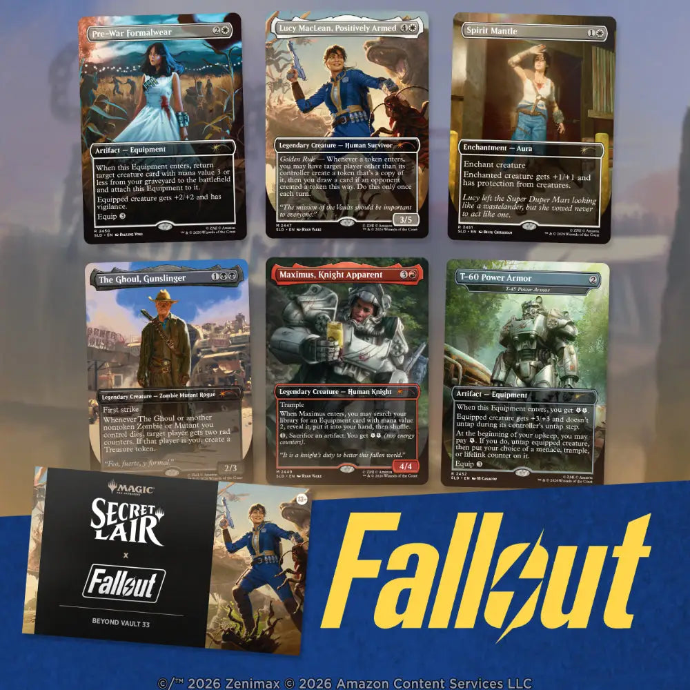 Magic the Gathering: Secret Lair x Fallout Beyond Vault 33 - Card Games