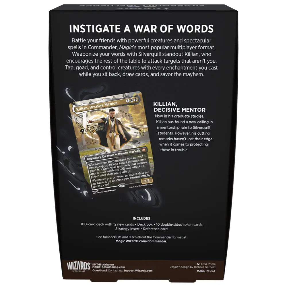 Magic the Gathering: Secrets of Strixhaven Commander Deck - Card Games