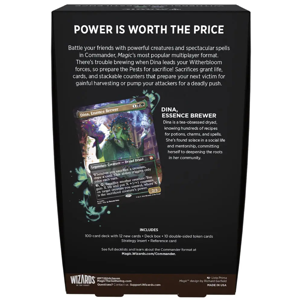 Magic the Gathering: Secrets of Strixhaven Commander Deck - Card Games