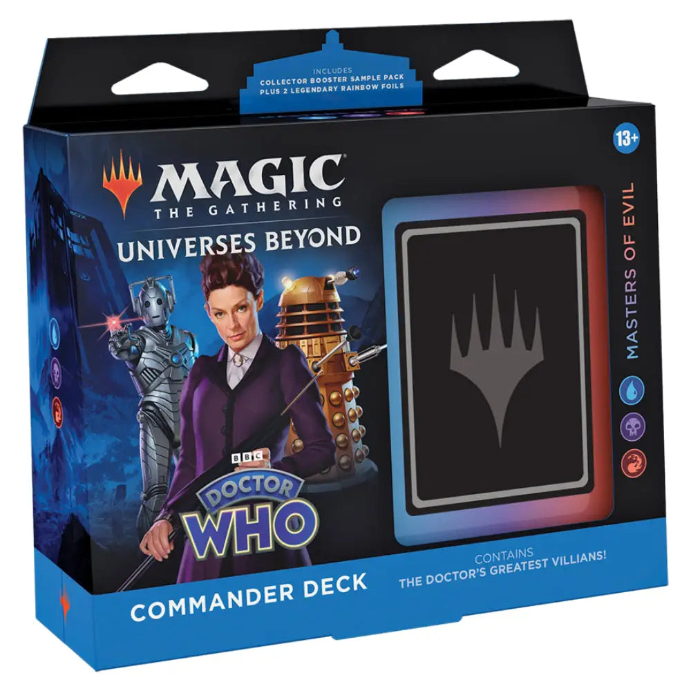 Magic the Gathering: Universes Beyond - Doctor Who Commander Deck Magic the Gathering Sealed Wizards of the Coast Masters of Evil  