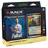 Fallout-themed magic the gathering universes beyond commander deck featuring a white-clad scientist and vibrant illustrated card