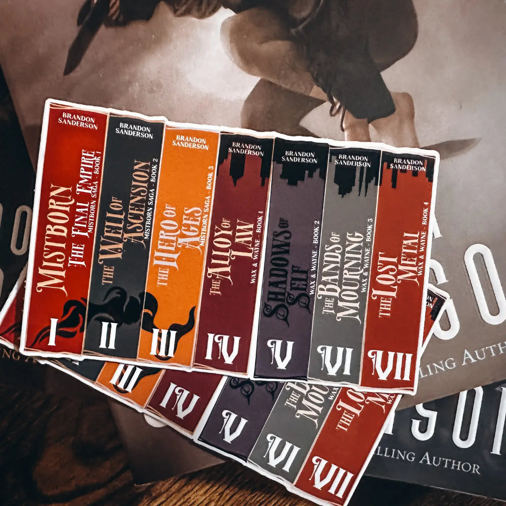Mistborn Series (Sanderson's Cosmere) Book Stack Sticker