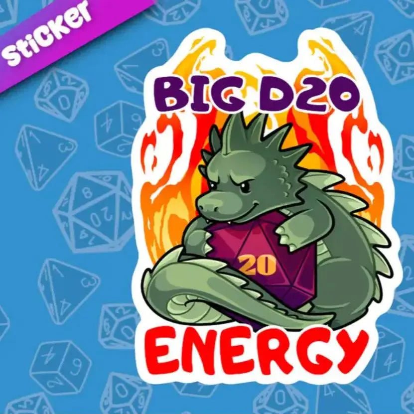 MKC Big D20 Energy Sticker - Gifts