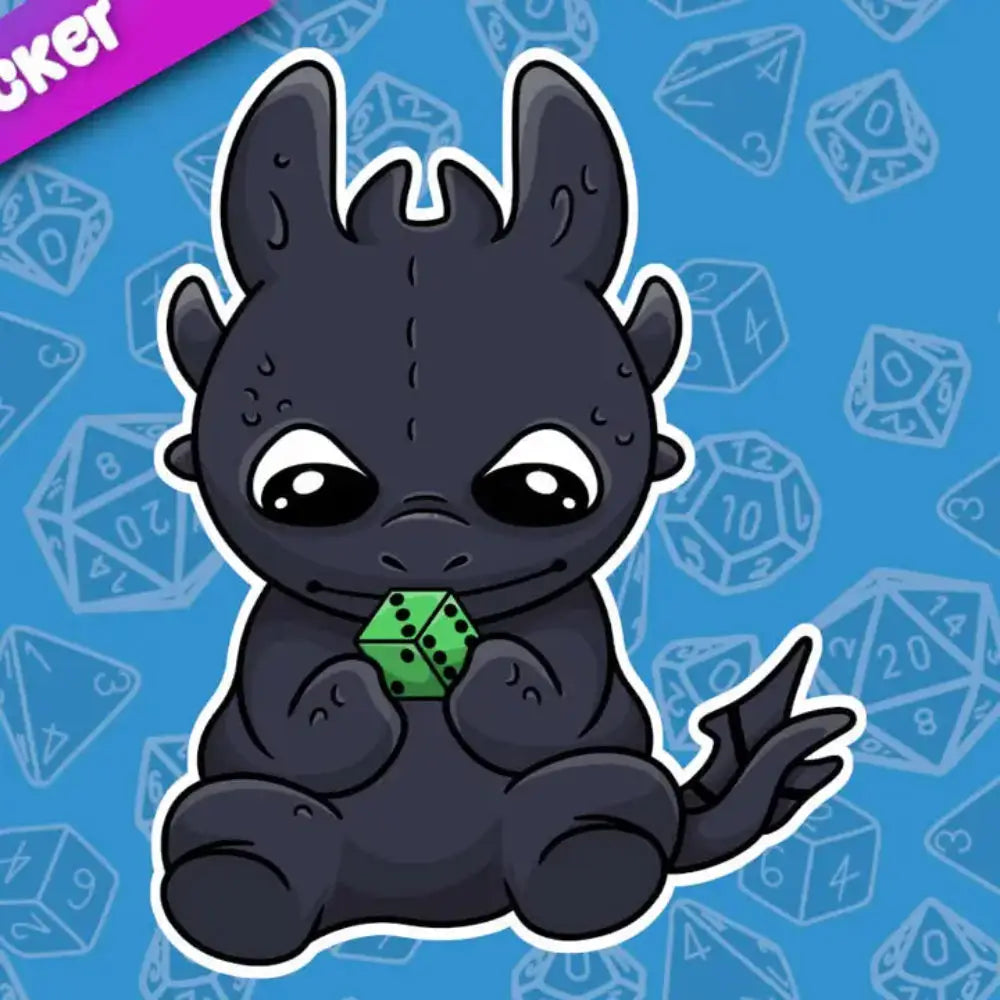MKC Black Dragon with d6 Sticker - Gifts