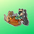 MKC Board Game Playing Cats Sticker - Gifts