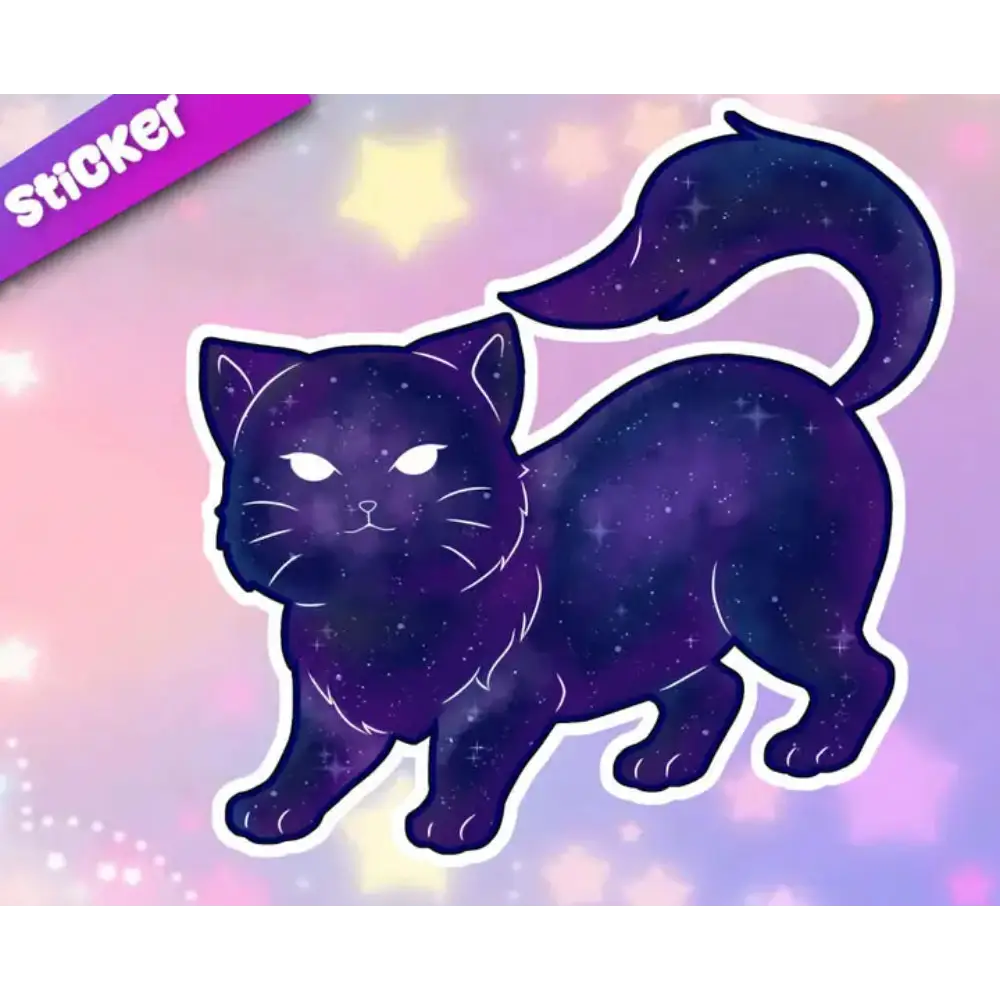 MKC Galaxy Cat Sticker - Toys & Gifts